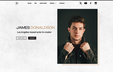 Actor website template design preview